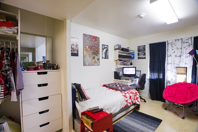 University student's dorm room